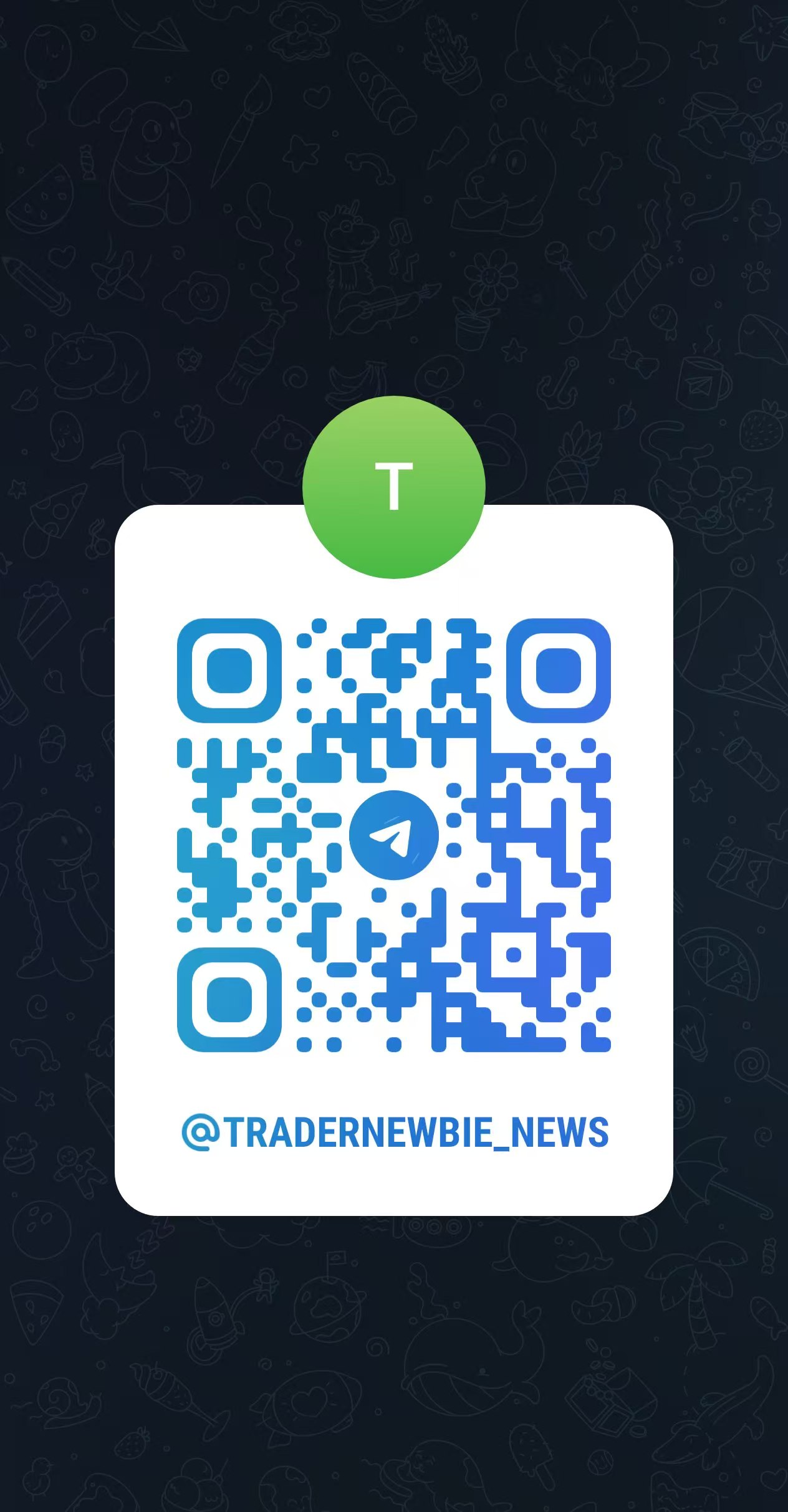 QR code for the TraderNewbie Telegram news channel